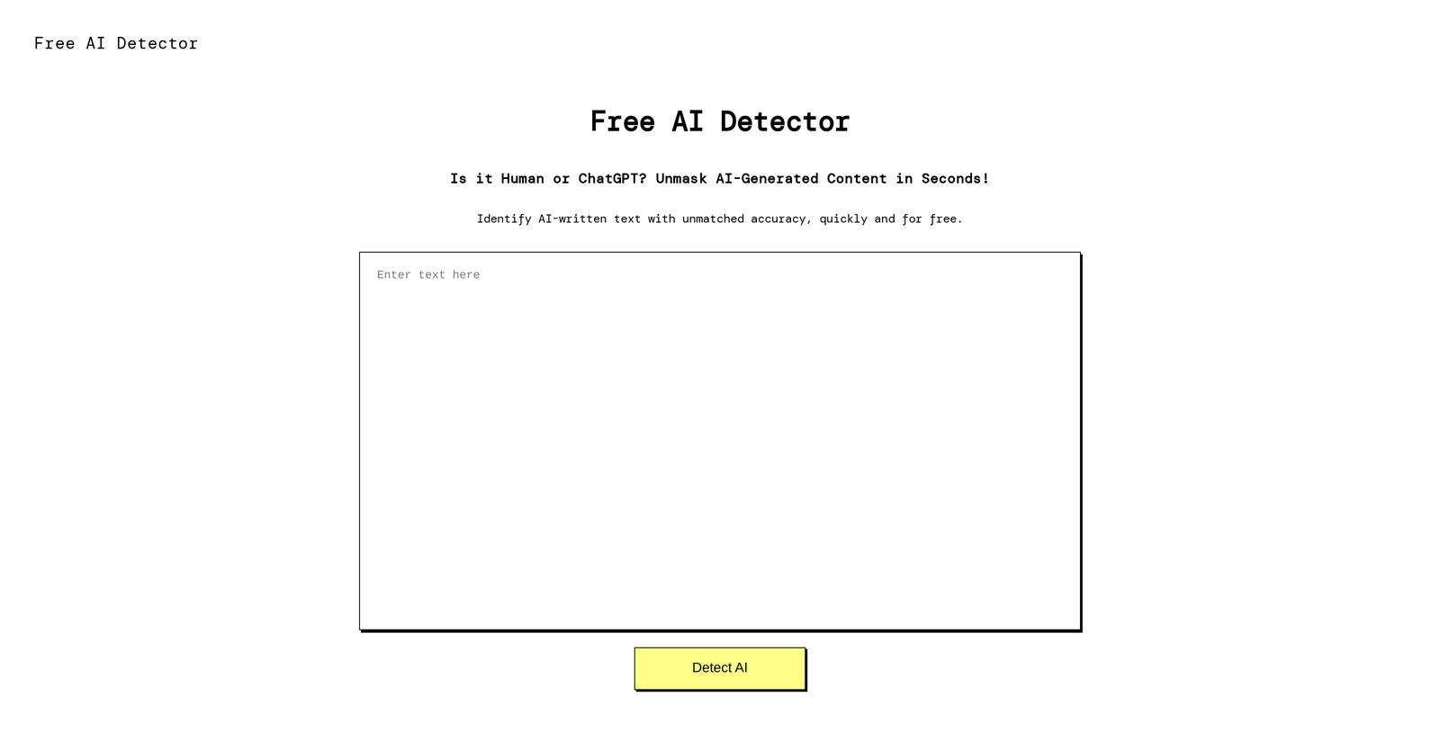 Free AI Detector